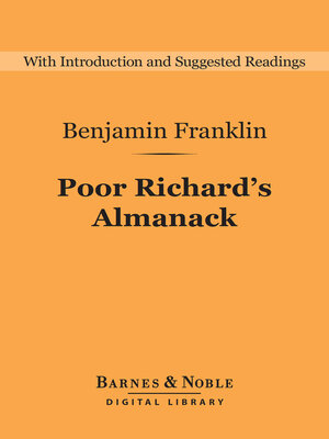 cover image of Poor Richard's Almanack (Barnes & Noble Digital Library)